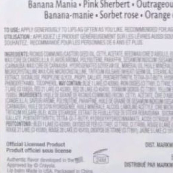 2PK NIP Lipsmacker Crayola Best Flavor Forever Lip Balm OR/NANA 3 IN EACH PACK - Picture 3 of 3